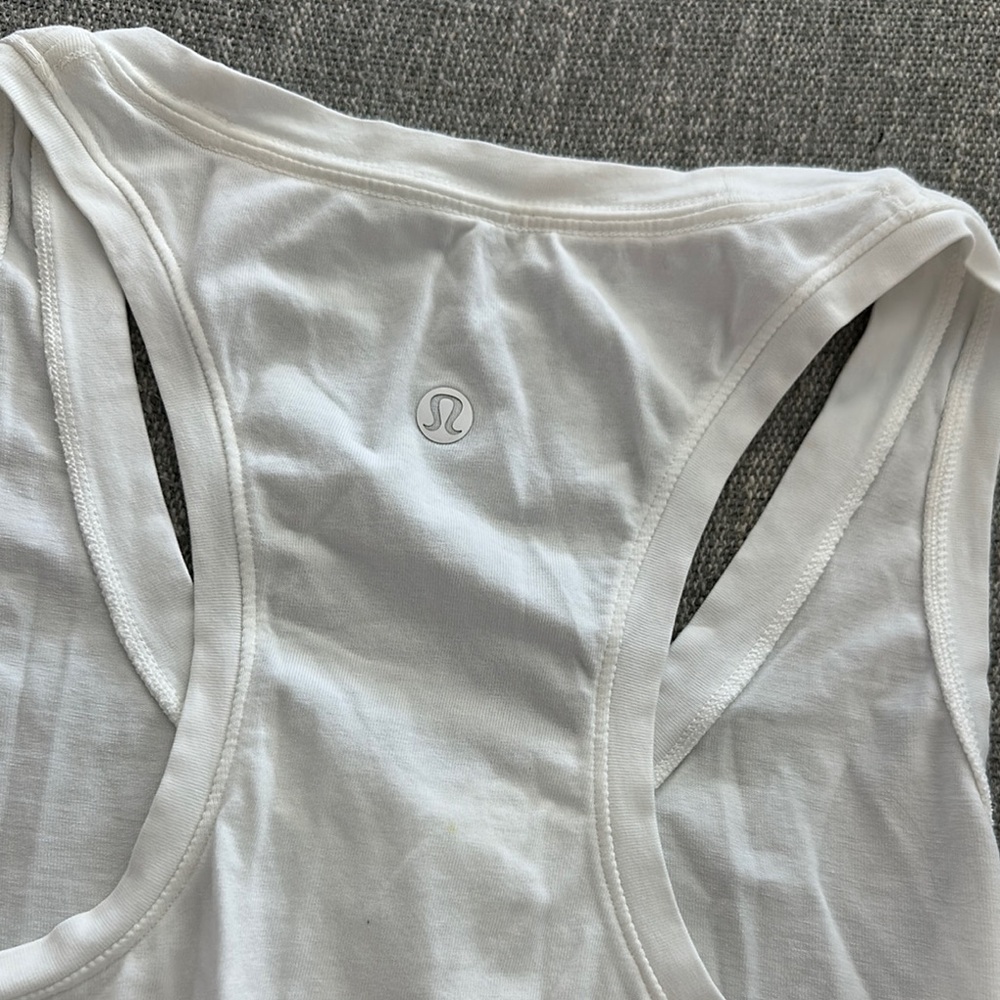 White Racerback Tank Top - Picture 3 of 3